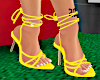 Yellow Lace Up Heels