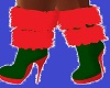 green n red xmas boots