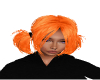 Orange short ponytails