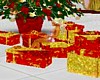 Presents in red and gold