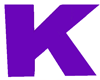 Purple Letter K
