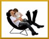 Black kiss embrace chair