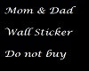mom&dad wall sticker