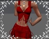 Denim Red Dress