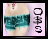 (OBS) Teal denim shorts