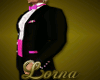 Black Tux with Pink Tie