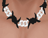 Silver/Blk Wire Necklace
