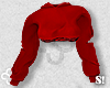 S! Red Cropped Hoodie