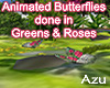 Rose & Green Butterflies