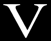 Letter V Chain Silver