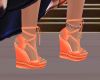 orange wedge shoes