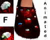 furry slippers with eyes