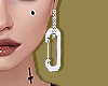 White Lock Earrings