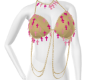 Golden Pink Cross Top