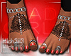 ♚ Henna feet red