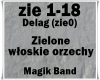 Zielone wloskie orzechy