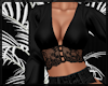 Black Silk / Lace Top ~