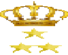 crown gold Sticker top