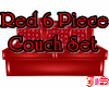 Red 6 Piece Couch Set