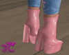 Latex Pink Boots