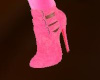 ~Pink Suede Ankle Boots~