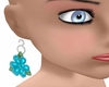 rose blue earings