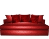 Rounded Sofa Blk/Red