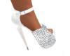 WHITE HEELS GLIT Nails