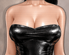 A| Leather Blk Dress