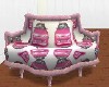 pink car print couche