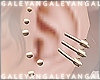 A | Gold piercing set L
