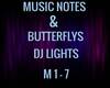 MUSIC NOTES & BUTTERFLYS