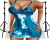 ^z XXL-blue disco dress