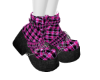 Satin Tartan Boots