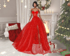 Red Laced Christmas Gown