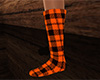 Orange Sock Tall Plaid F