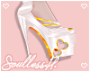 Cupid White Gold Heels