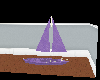 (e) purple sail boat