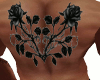 dark rose back tattoo