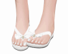 梅 white flip flops v1
