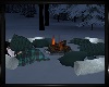 Bonfire in the snow
