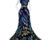 Blue & Feathers Gown