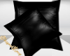SE-Black Leather Pillows