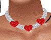 Diamond Chain Red Hearts