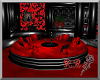 red passion round couch