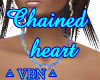 Chained heart blue