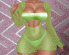 Beach Net Green Dress