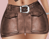 E* Brown Leather SkirtRL
