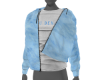 BB|Fitted Hoodie Fur BLU