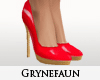 Red & wood heels